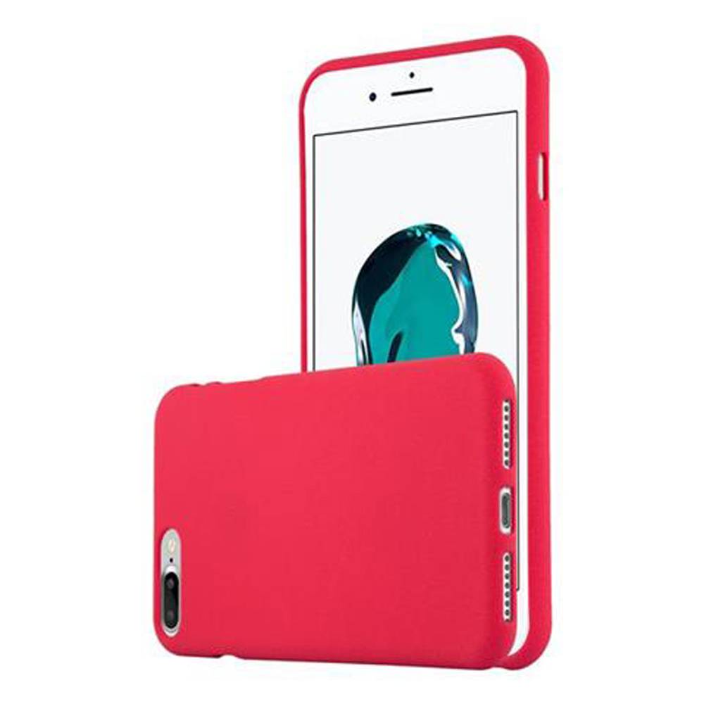 Cadorabo Schutzhülle für Apple iPhone 7 PLUS / 7S PLUS / 8 PLUS Hülle in Rot Handyhülle TPU Etui Cover Case