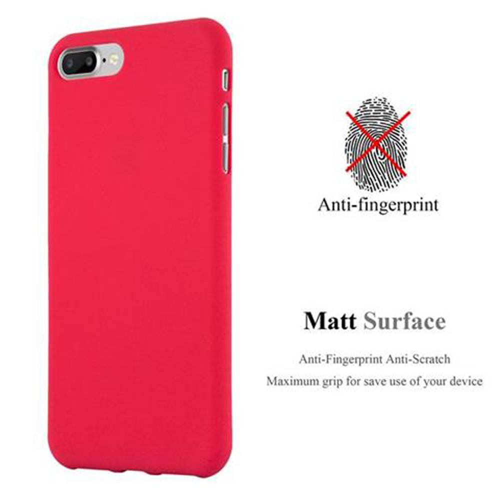 Cadorabo Schutzhülle für Apple iPhone 7 PLUS / 7S PLUS / 8 PLUS Hülle in Rot Handyhülle TPU Etui Cover Case