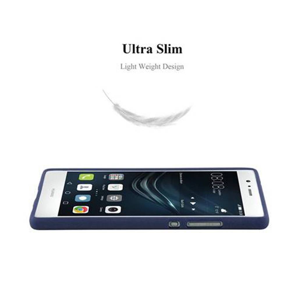 Cadorabo Schutzhülle für Huawei P8 Hülle in Blau Handyhülle TPU Etui Cover Case