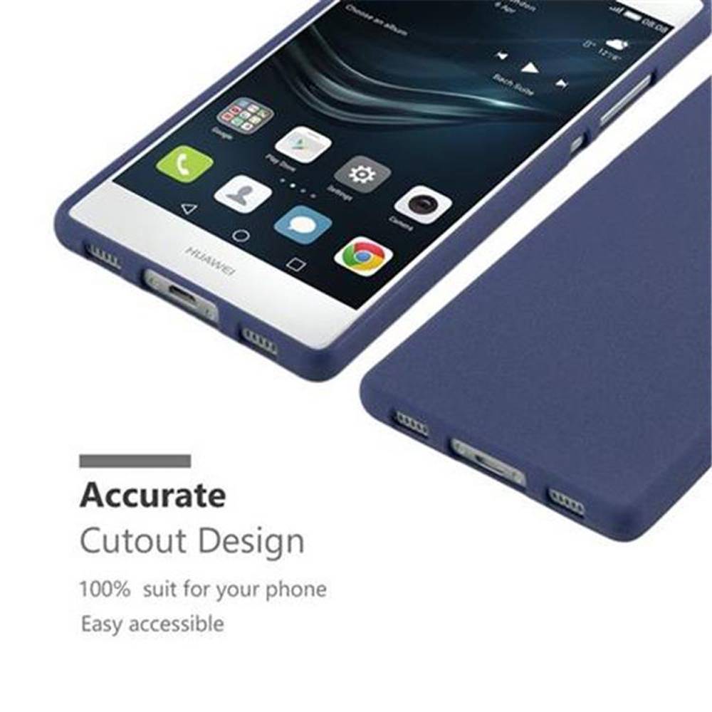 Cadorabo Schutzhülle für Huawei P8 Hülle in Blau Handyhülle TPU Etui Cover Case