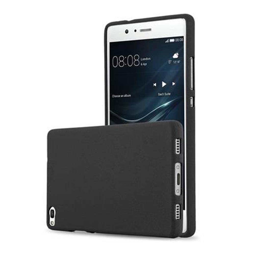 Cadorabo Schutzhülle für Huawei P8 Hülle in Schwarz Handyhülle TPU Etui Cover Case