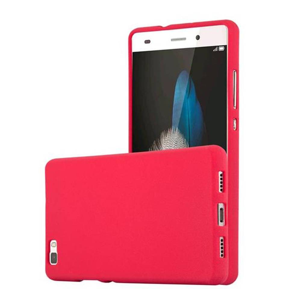Cadorabo Schutzhülle für Huawei P8 LITE 2015 Hülle in Rot Handyhülle TPU Etui Cover Case