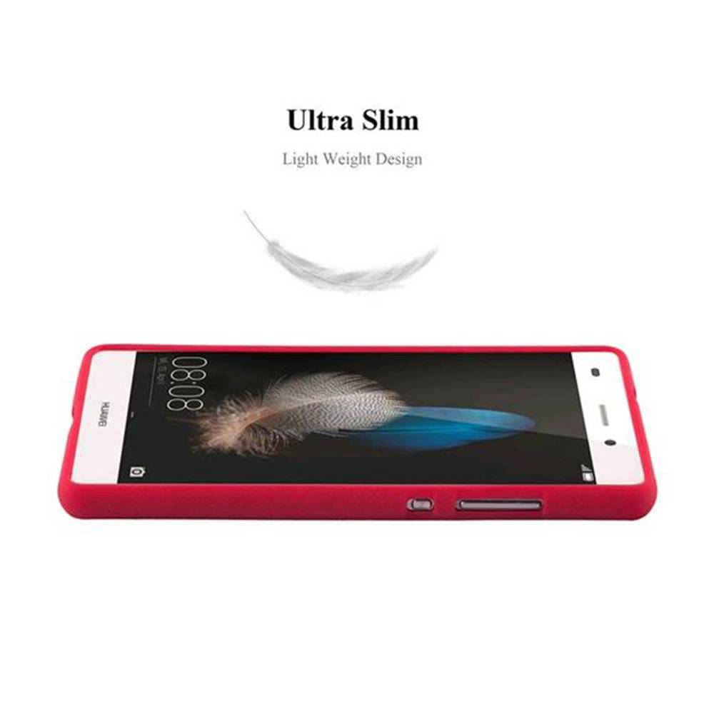 Cadorabo Schutzhülle für Huawei P8 LITE 2015 Hülle in Rot Handyhülle TPU Etui Cover Case
