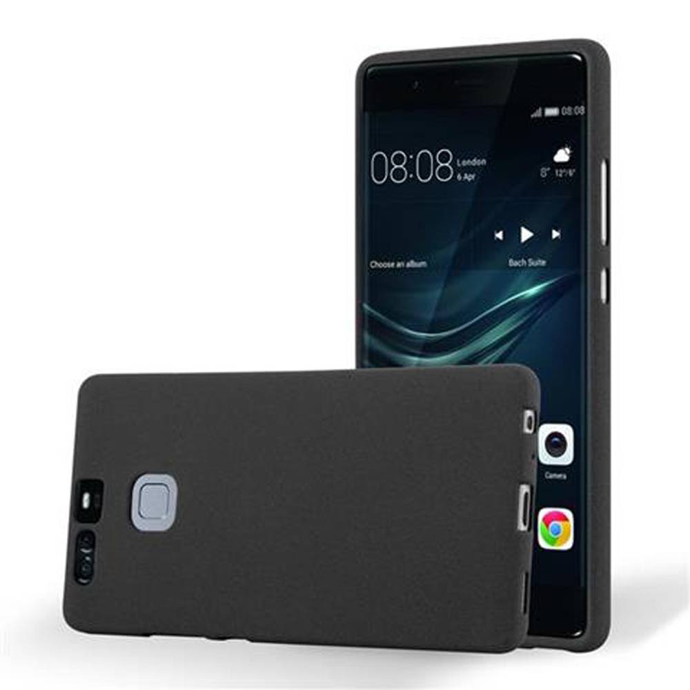 Cadorabo Schutzhülle für Huawei P9 Hülle in Schwarz Handyhülle TPU Etui Cover Case
