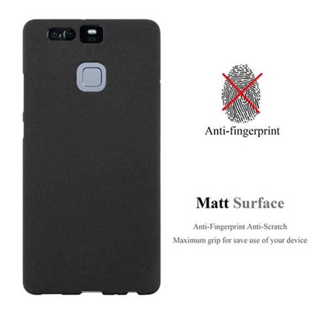 Cadorabo Schutzhülle für Huawei P9 Hülle in Schwarz Handyhülle TPU Etui Cover Case