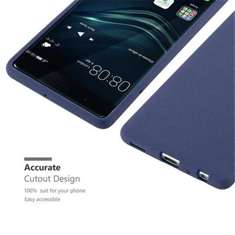 Cadorabo Schutzhülle für Huawei P9 Hülle in Blau Handyhülle TPU Etui Cover Case