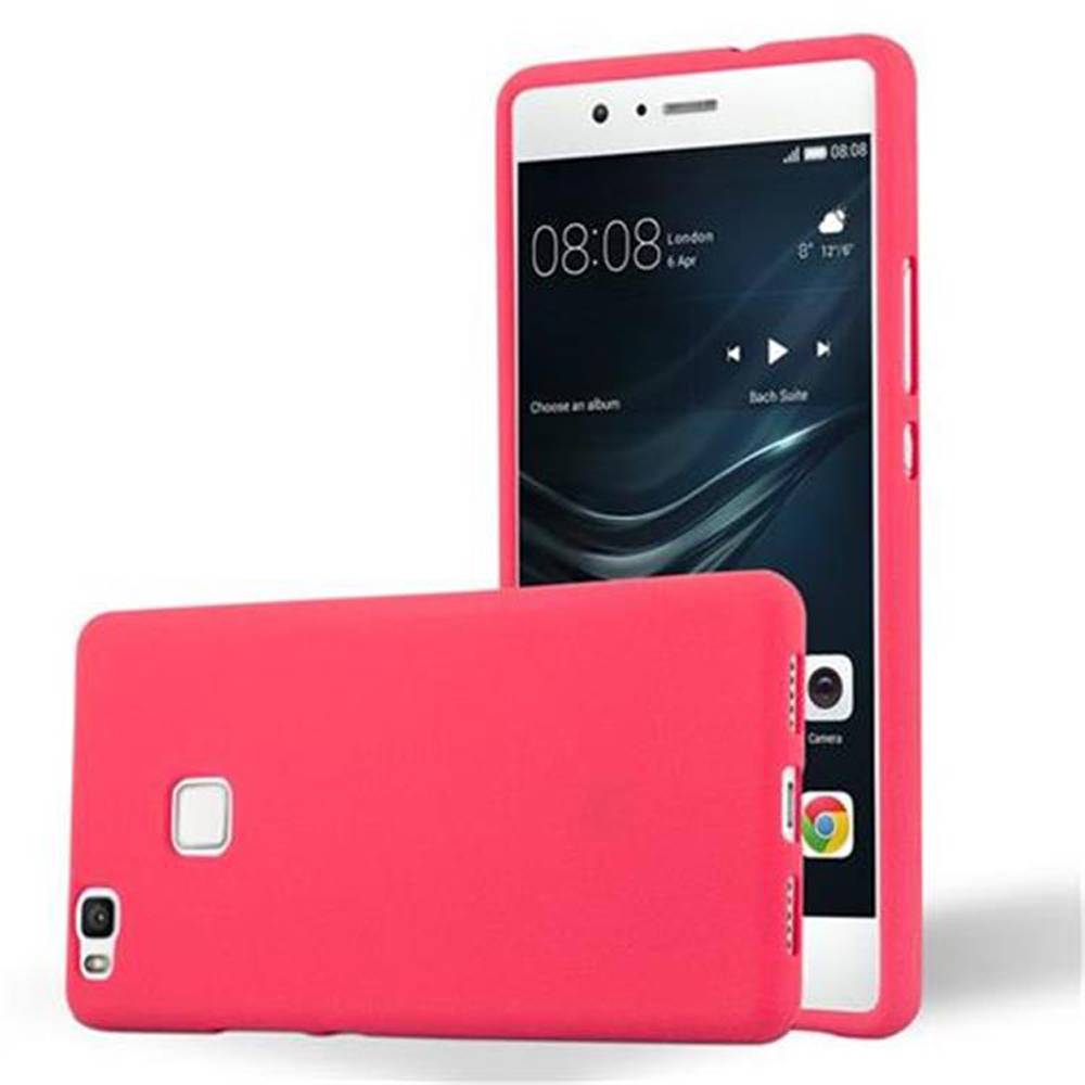 Cadorabo Schutzhülle für Huawei P9 LITE 2016 / G9 LITE Hülle in Rot Handyhülle TPU Etui Cover Case