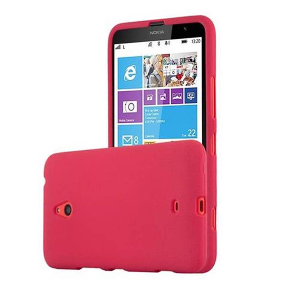 Cadorabo Schutzhülle für Nokia Lumia 1320 Hülle in Rot Handyhülle TPU Etui Cover Case