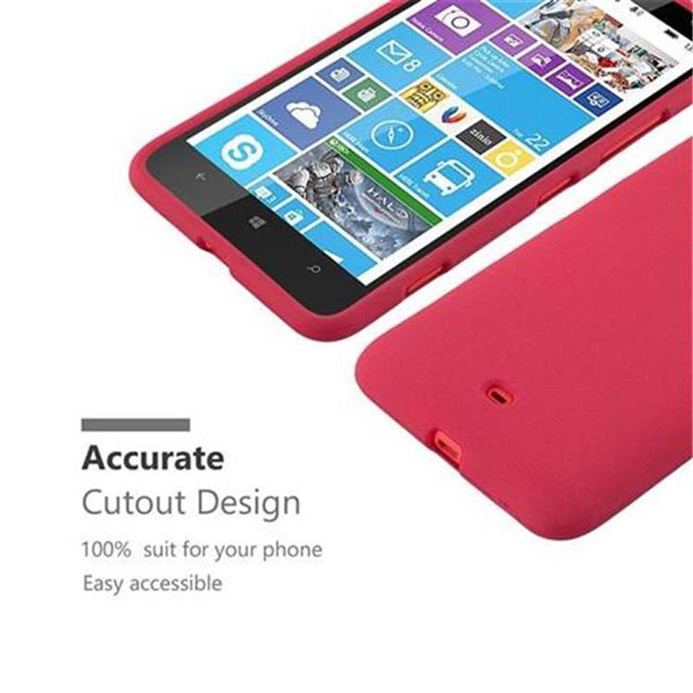 Cadorabo Schutzhülle für Nokia Lumia 1320 Hülle in Rot Handyhülle TPU Etui Cover Case