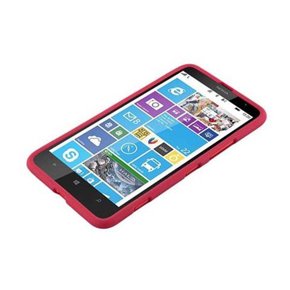 Cadorabo Schutzhülle für Nokia Lumia 1320 Hülle in Rot Handyhülle TPU Etui Cover Case