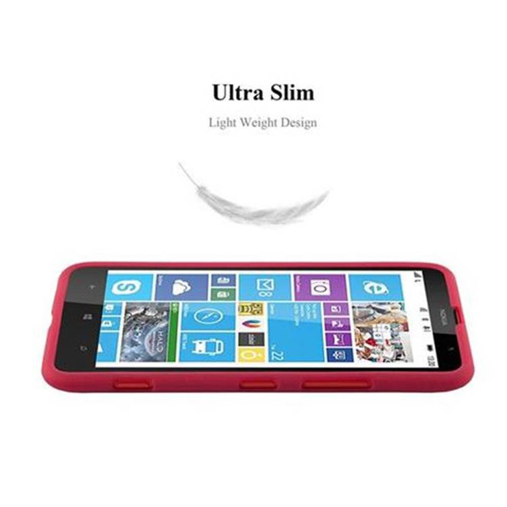 Cadorabo Schutzhülle für Nokia Lumia 1320 Hülle in Rot Handyhülle TPU Etui Cover Case