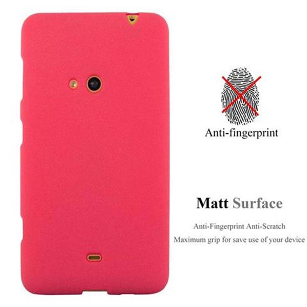 Cadorabo Schutzhülle für Nokia Lumia 625 Hülle in Rot Handyhülle TPU Etui Cover Case