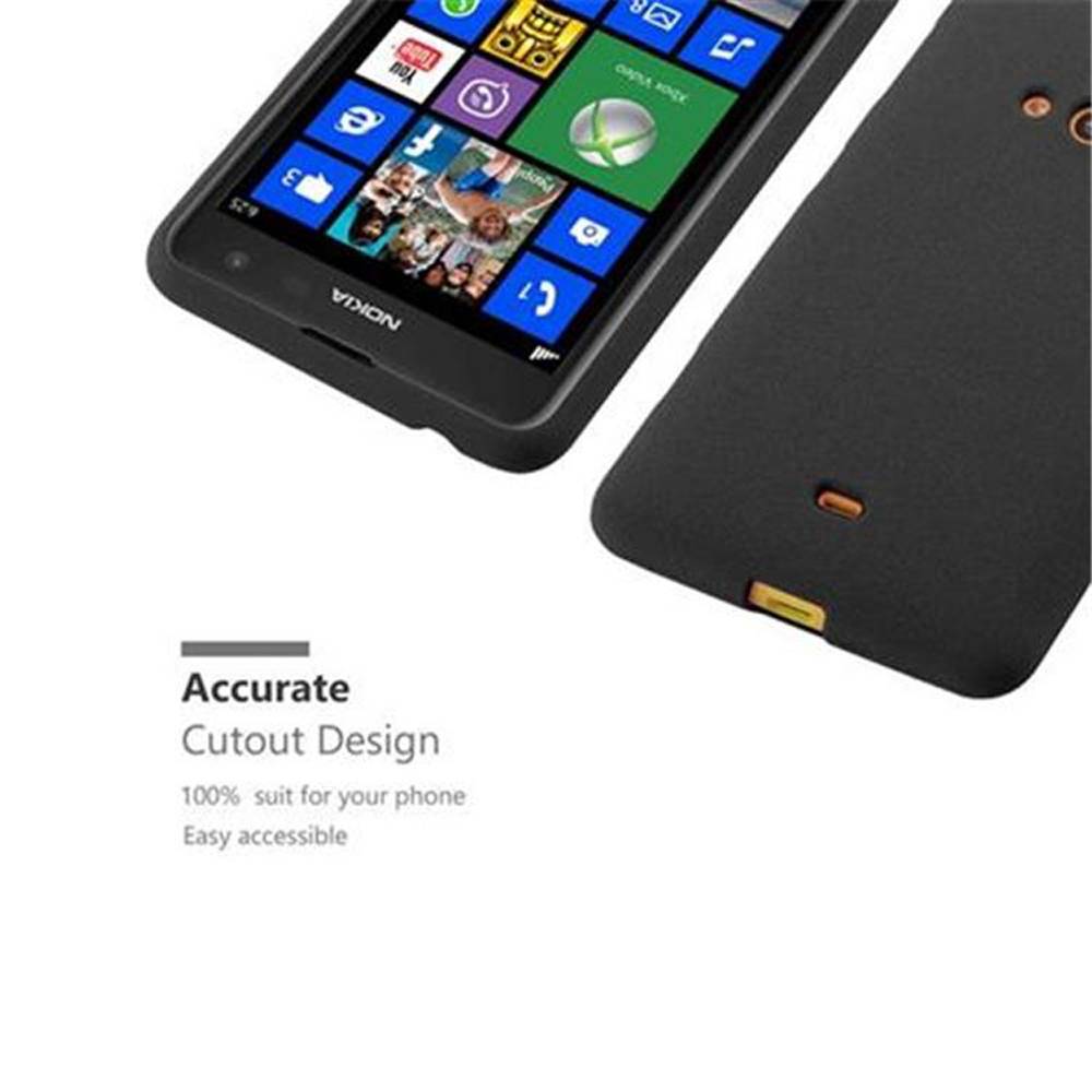 Cadorabo Schutzhülle für Nokia Lumia 625 Hülle in Schwarz Handyhülle TPU Etui Cover Case