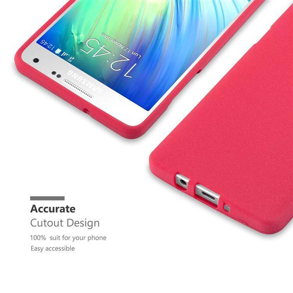 Cadorabo Schutzhülle für Samsung Galaxy A3 2015 Hülle in Rot Handyhülle TPU Etui Cover Case