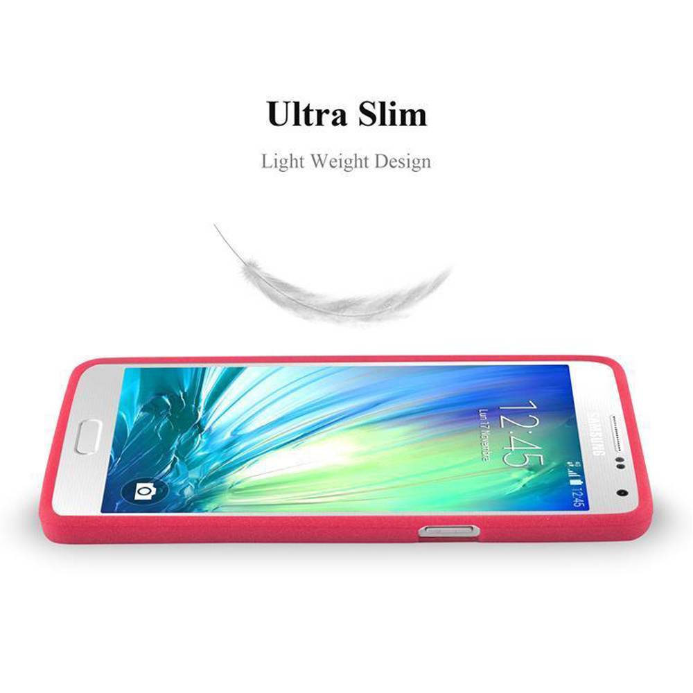 Cadorabo Schutzhülle für Samsung Galaxy A3 2015 Hülle in Rot Handyhülle TPU Etui Cover Case