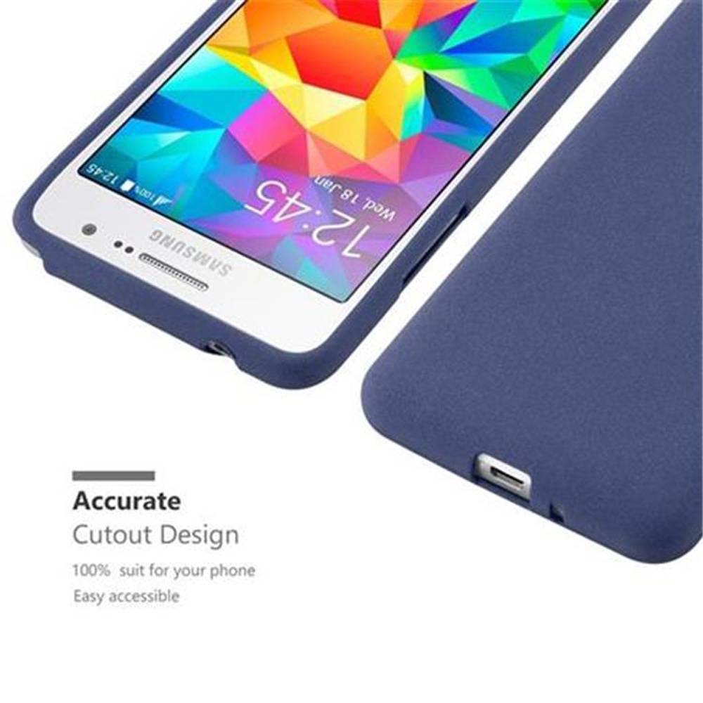 Cadorabo Schutzhülle für Samsung Galaxy GRAND PRIME Hülle in Blau Handyhülle TPU Etui Cover Case