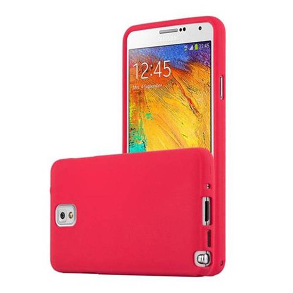 Cadorabo Schutzhülle für Samsung Galaxy NOTE 3 Hülle in Rot Handyhülle TPU Etui Cover Case