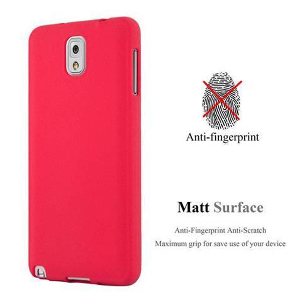Cadorabo Schutzhülle für Samsung Galaxy NOTE 3 Hülle in Rot Handyhülle TPU Etui Cover Case