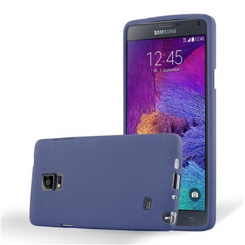 Cadorabo Schutzhülle für Samsung Galaxy NOTE 4 Hülle in Blau Handyhülle TPU Etui Cover Case