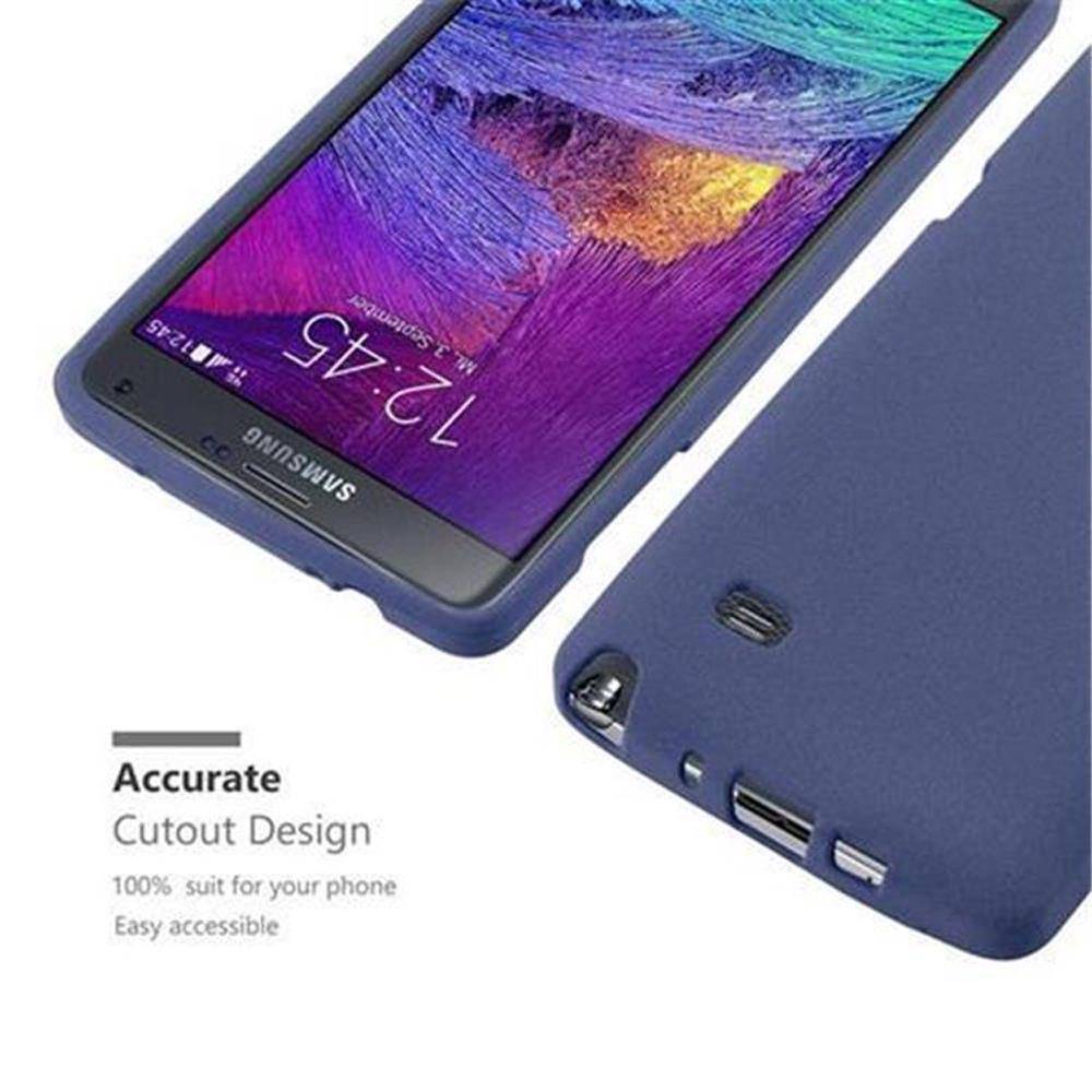 Cadorabo Schutzhülle für Samsung Galaxy NOTE 4 Hülle in Blau Handyhülle TPU Etui Cover Case