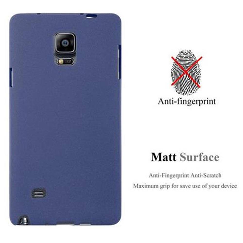 Cadorabo Schutzhülle für Samsung Galaxy NOTE 4 Hülle in Blau Handyhülle TPU Etui Cover Case