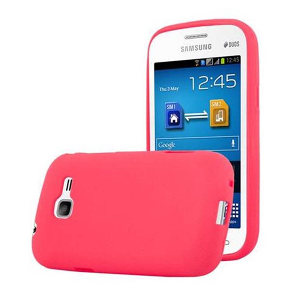 Cadorabo Schutzhülle für Samsung Galaxy TREND LITE Hülle in Rot Handyhülle TPU Etui Cover Case