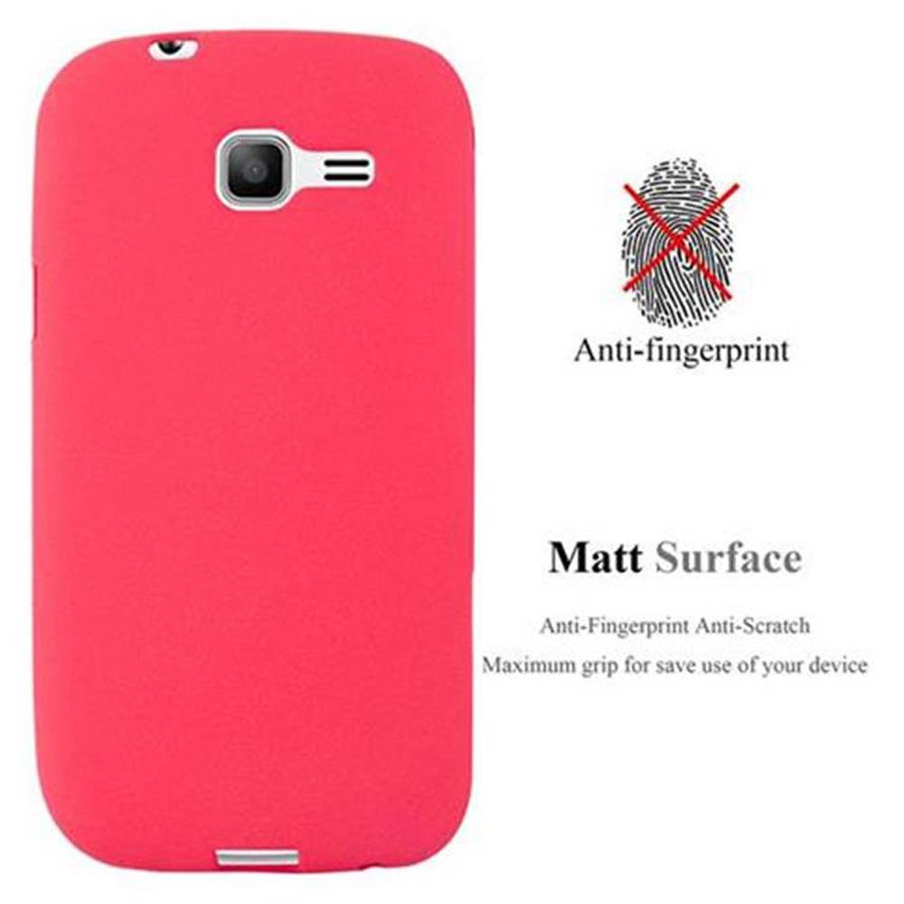 Cadorabo Schutzhülle für Samsung Galaxy TREND LITE Hülle in Rot Handyhülle TPU Etui Cover Case