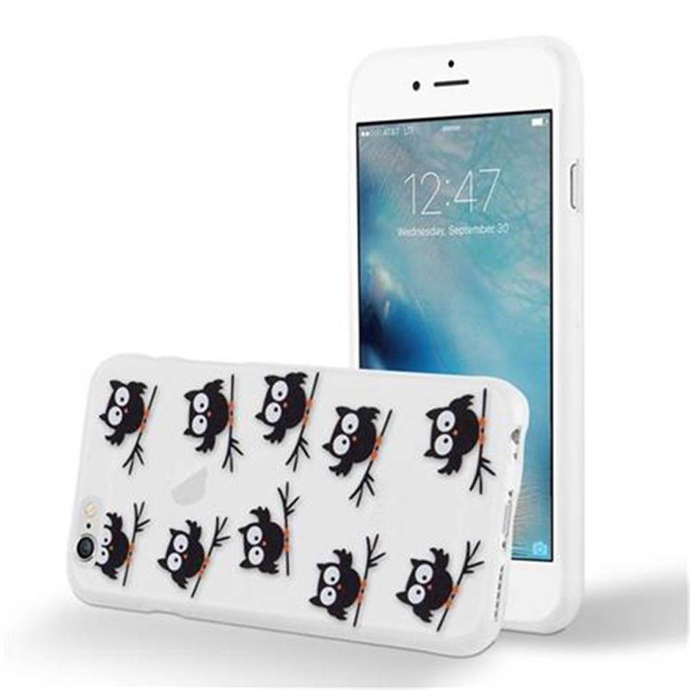 Cadorabo Schutzhülle für Apple iPhone 6 / 6S Hülle mit Weiß Etui Handyhülle TPU Silikon Case Cover