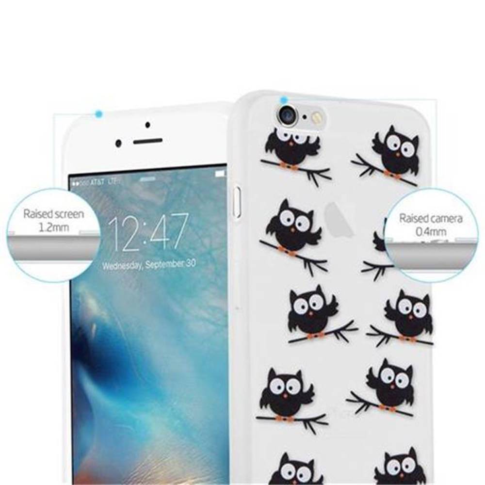 Cadorabo Schutzhülle für Apple iPhone 6 / 6S Hülle mit Weiß Etui Handyhülle TPU Silikon Case Cover