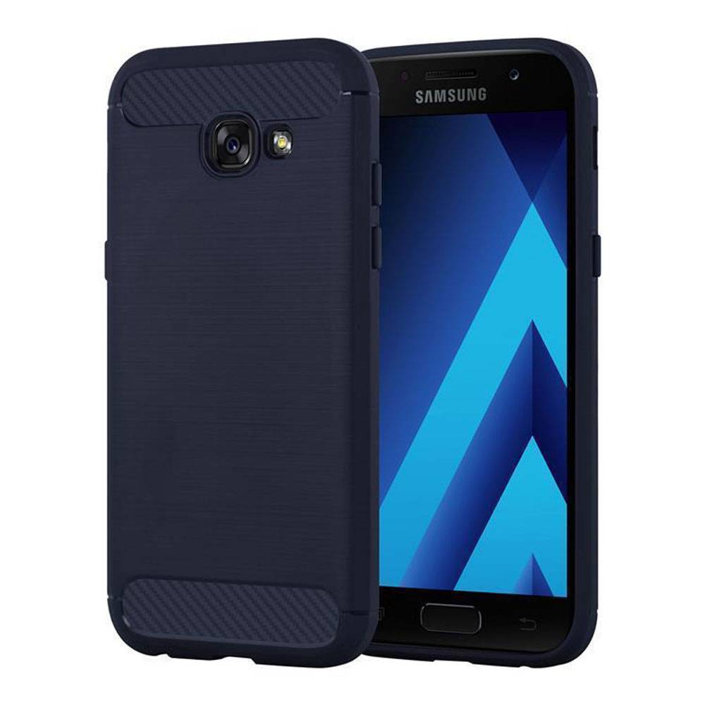 Cadorabo Hülle für Samsung Galaxy A3 2017 in Blau Schutzhülle TPU Case Cover Etui Handyhülle