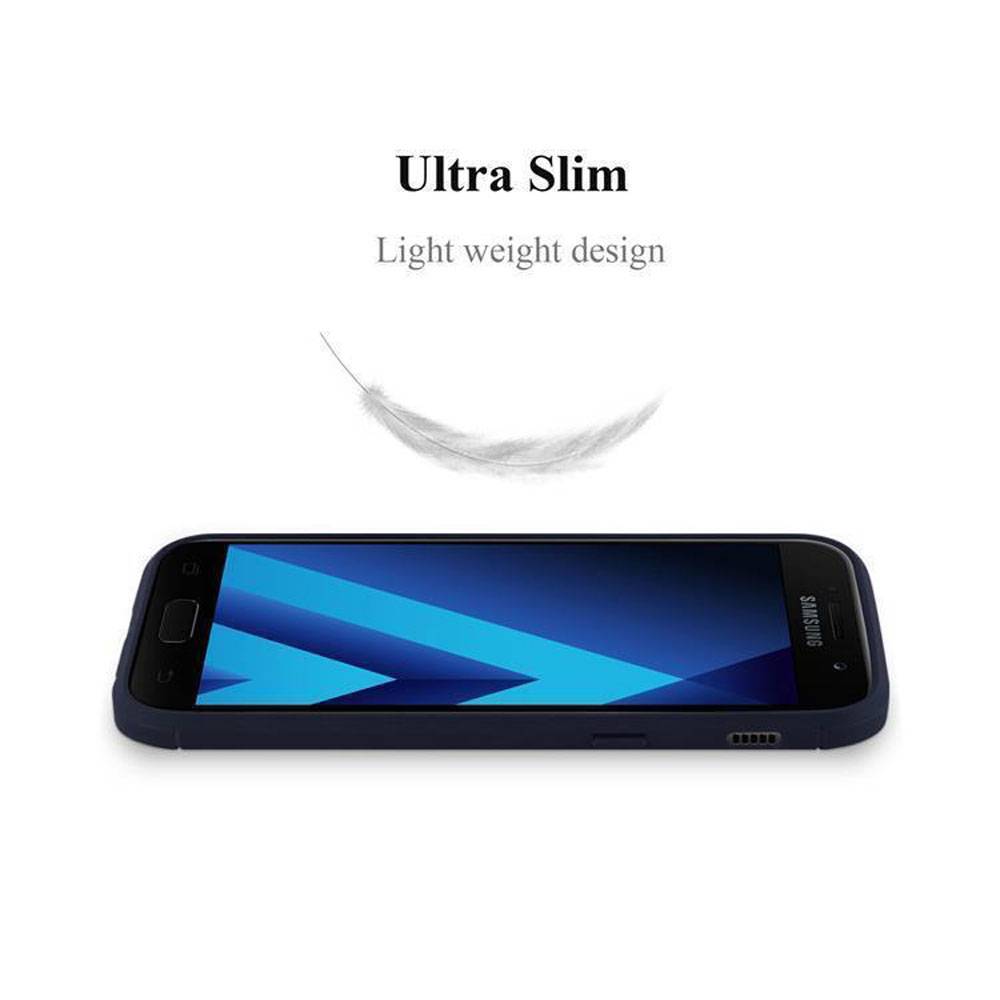 Cadorabo Hülle für Samsung Galaxy A3 2017 in Blau Schutzhülle TPU Case Cover Etui Handyhülle