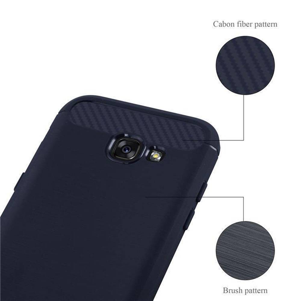 Cadorabo Hülle für Samsung Galaxy A3 2017 in Blau Schutzhülle TPU Case Cover Etui Handyhülle