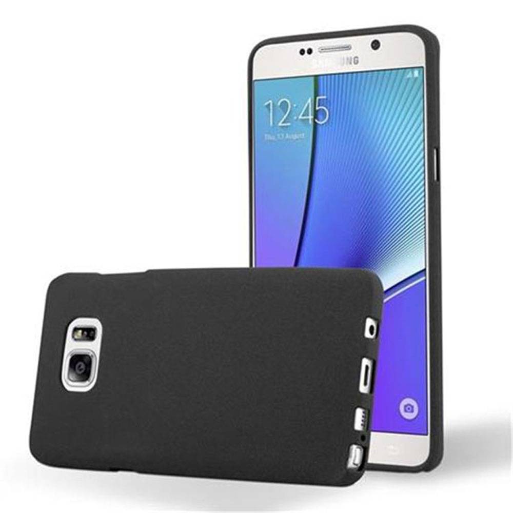 Cadorabo Schutzhülle für Samsung Galaxy NOTE 5 Hülle in Schwarz Handyhülle TPU Etui Cover Case