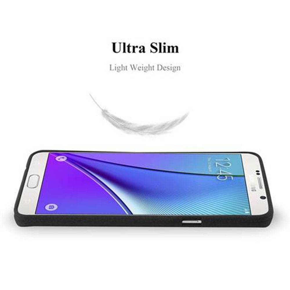 Cadorabo Schutzhülle für Samsung Galaxy NOTE 5 Hülle in Schwarz Handyhülle TPU Etui Cover Case