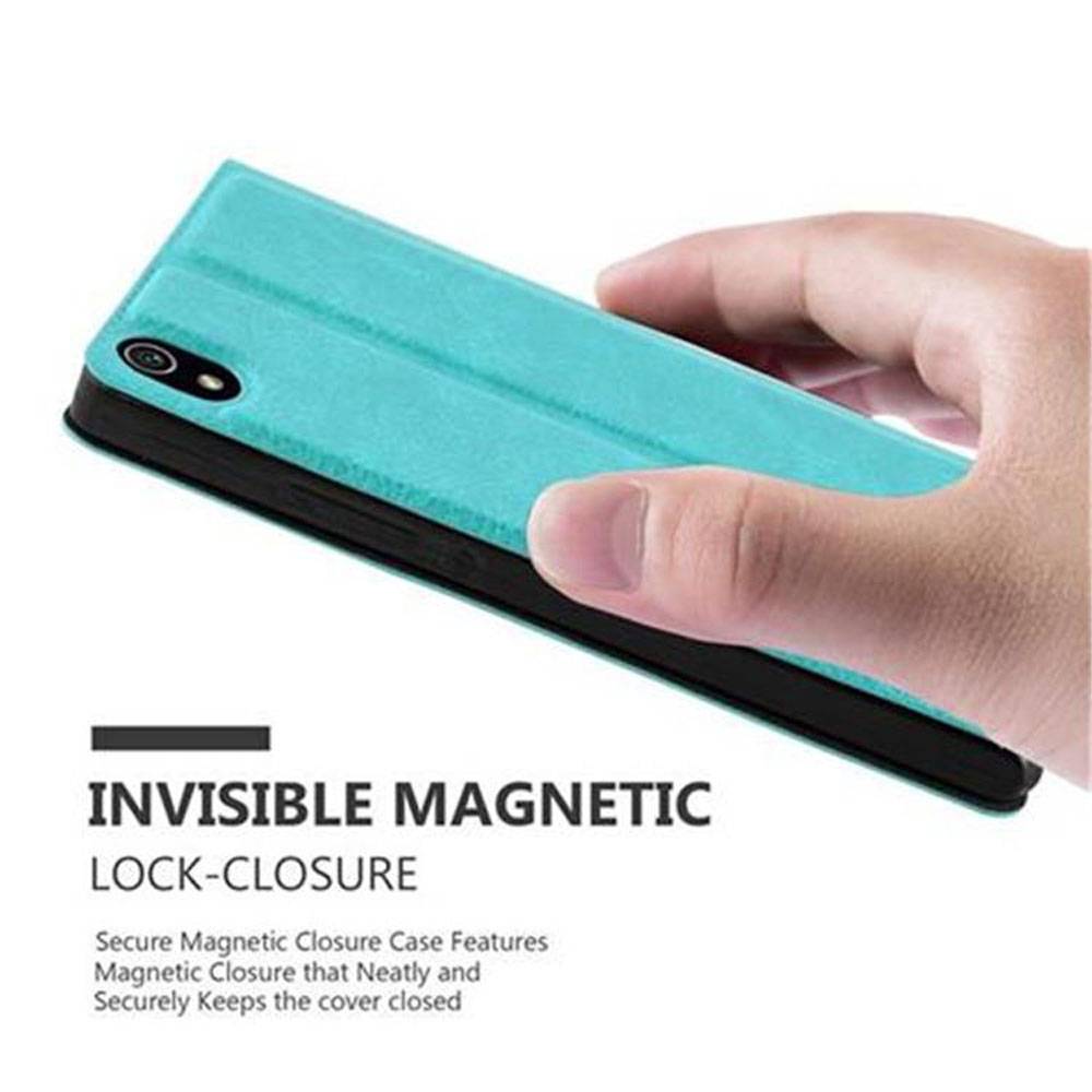 Cadorabo Schutzhülle für Huawei ASCEND P7 Hülle in Türkis Handyhülle Book Case Cover Etui