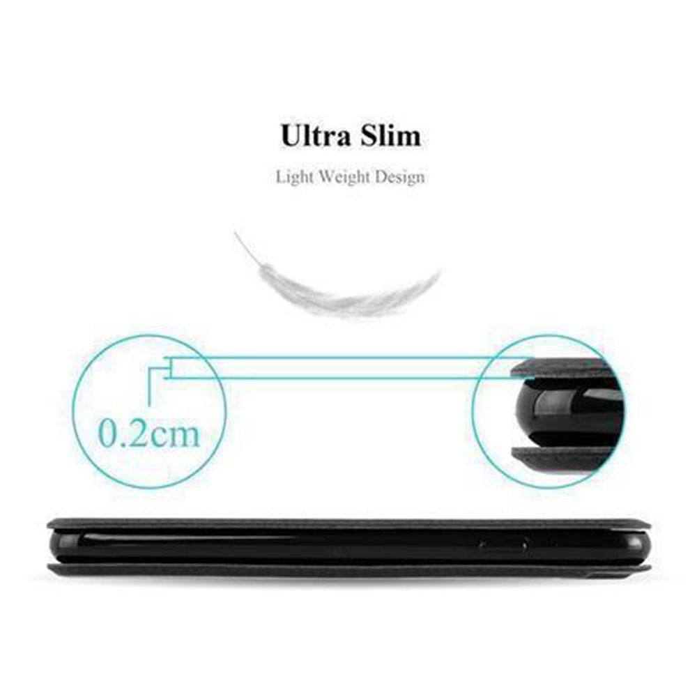 Cadorabo Schutzhülle für Huawei P8 Hülle in Schwarz Handyhülle Book Case Cover Etui