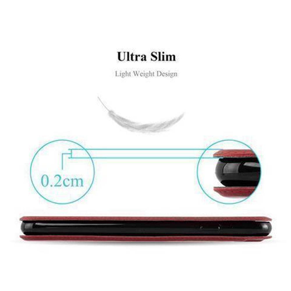 Cadorabo Schutzhülle für Huawei P9 LITE 2016 / G9 LITE Hülle in Rot Handyhülle Book Case Cover Etui