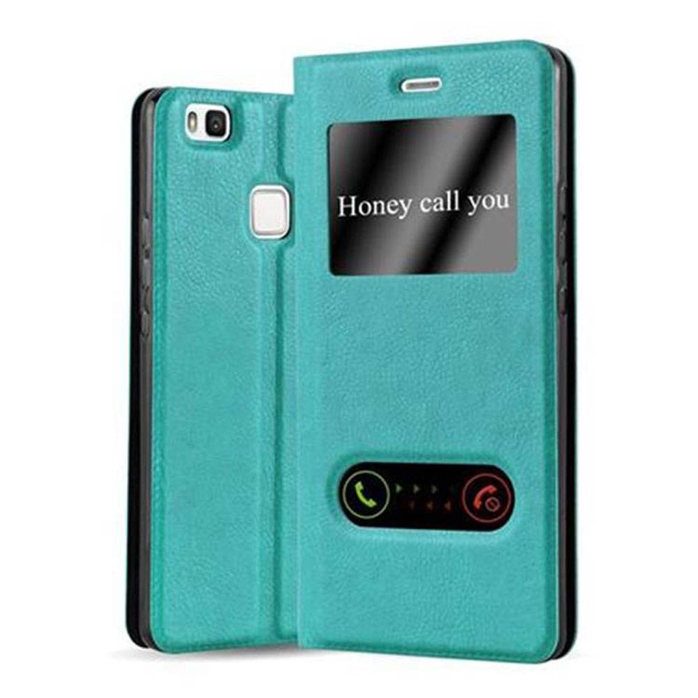 Cadorabo Schutzhülle für Huawei P9 LITE 2016 / G9 LITE Hülle in Türkis Handyhülle Book Case Cover Etui