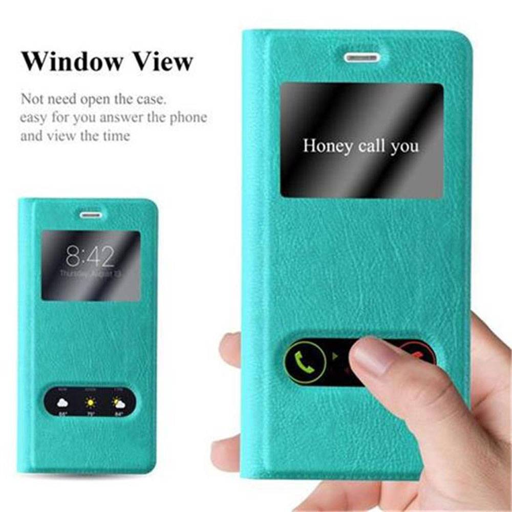 Cadorabo Schutzhülle für Huawei P9 LITE 2016 / G9 LITE Hülle in Türkis Handyhülle Book Case Cover Etui