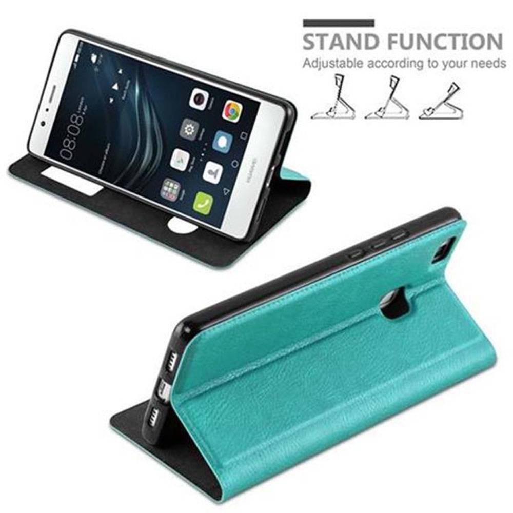 Cadorabo Schutzhülle für Huawei P9 LITE 2016 / G9 LITE Hülle in Türkis Handyhülle Book Case Cover Etui