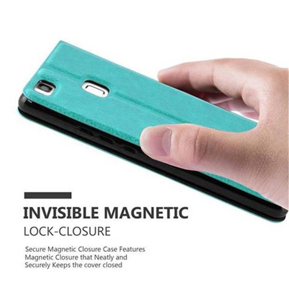 Cadorabo Schutzhülle für Huawei P9 LITE 2016 / G9 LITE Hülle in Türkis Handyhülle Book Case Cover Etui