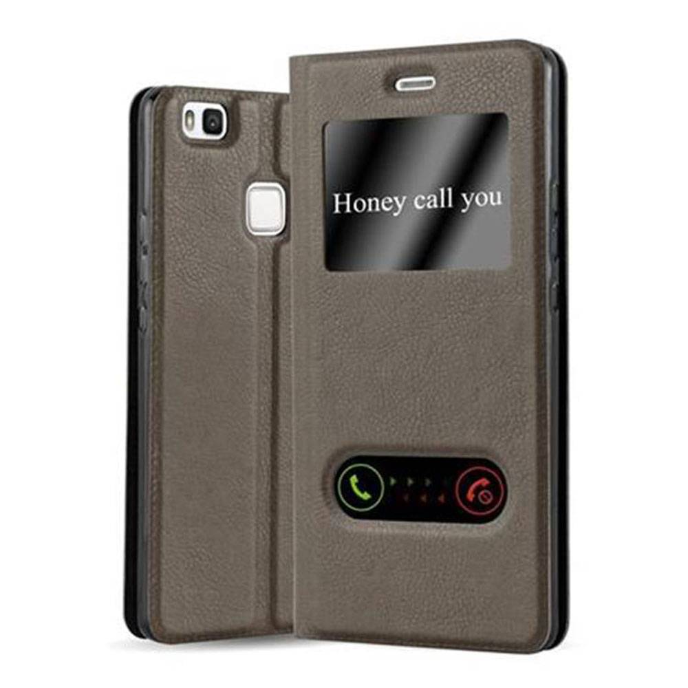 Cadorabo Schutzhülle für Huawei P9 LITE 2016 / G9 LITE Hülle in Braun Handyhülle Book Case Cover Etui