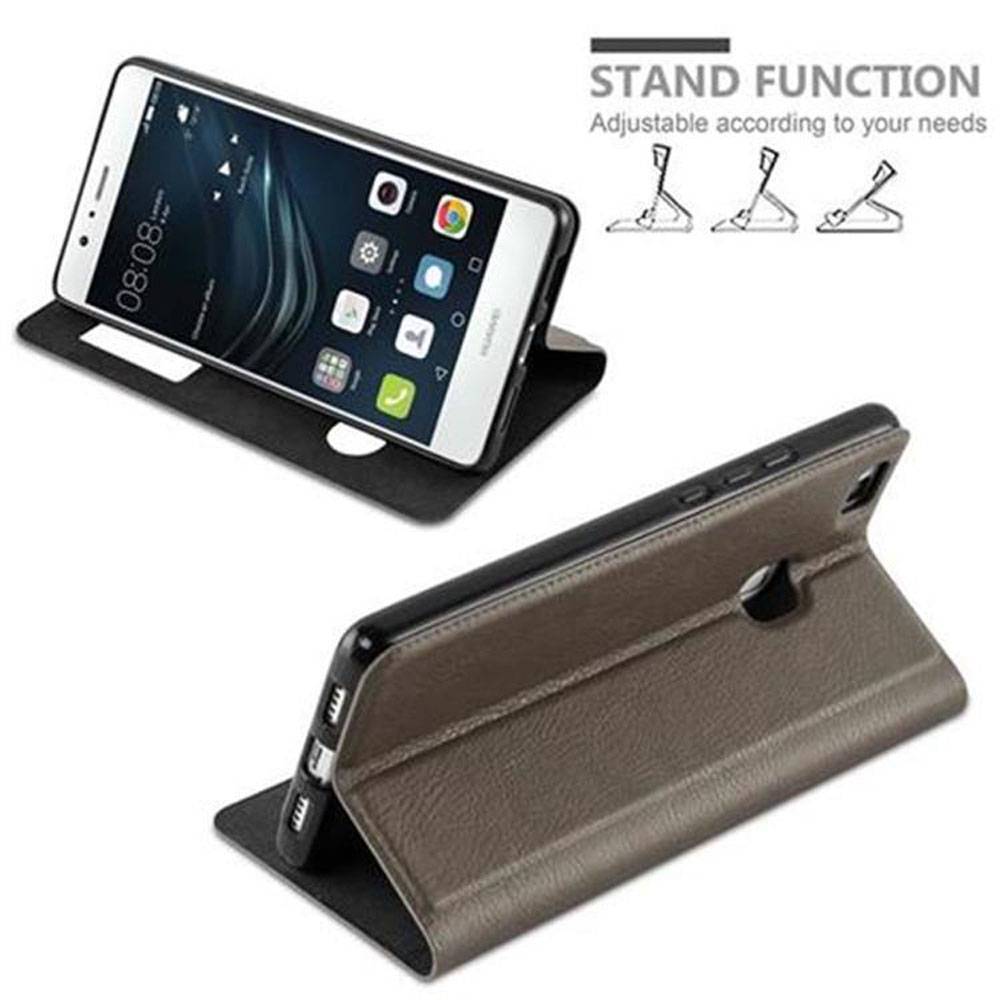 Cadorabo Schutzhülle für Huawei P9 LITE 2016 / G9 LITE Hülle in Braun Handyhülle Book Case Cover Etui