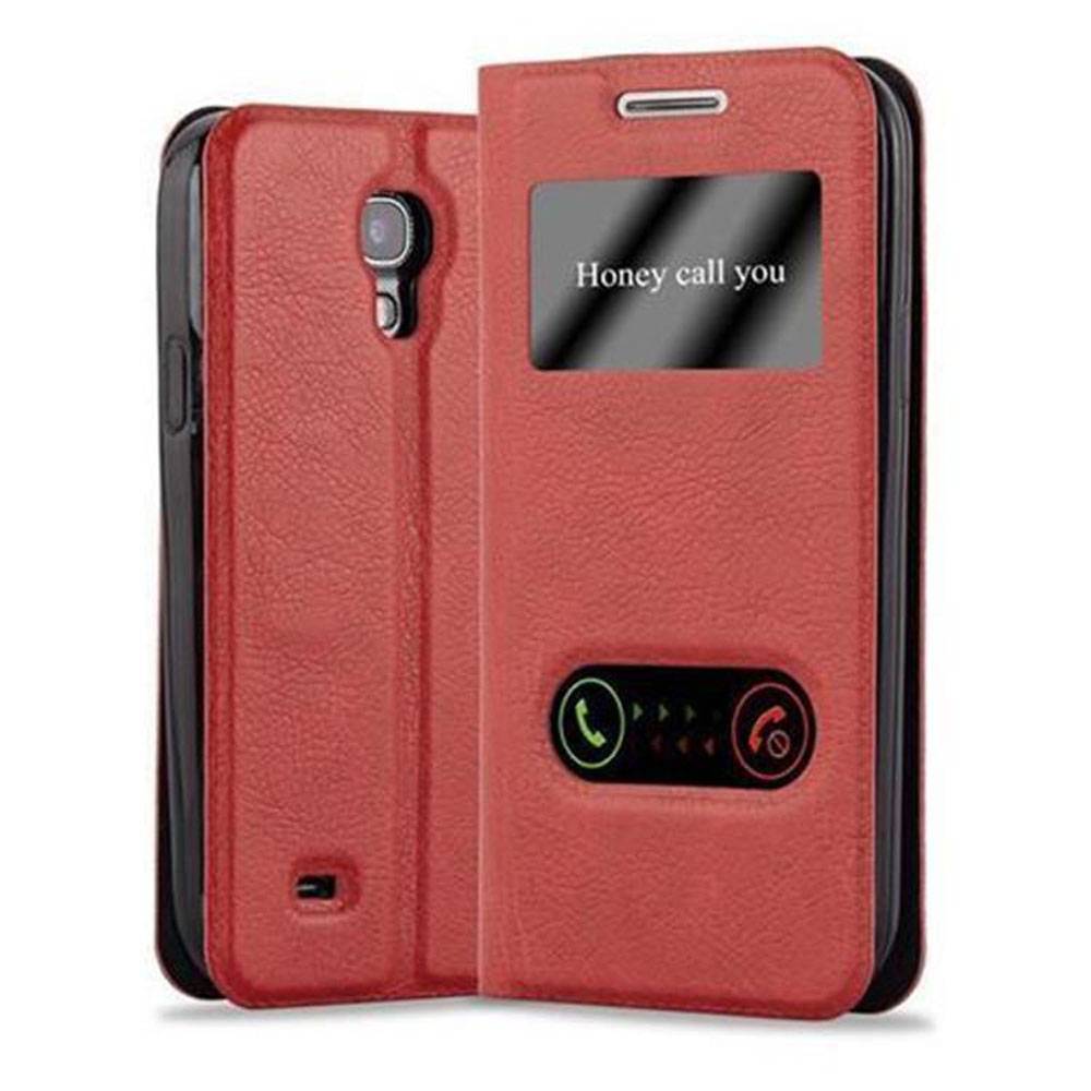 Cadorabo Schutzhülle für Samsung Galaxy S4 Hülle in Rot Handyhülle Book Case Cover Etui