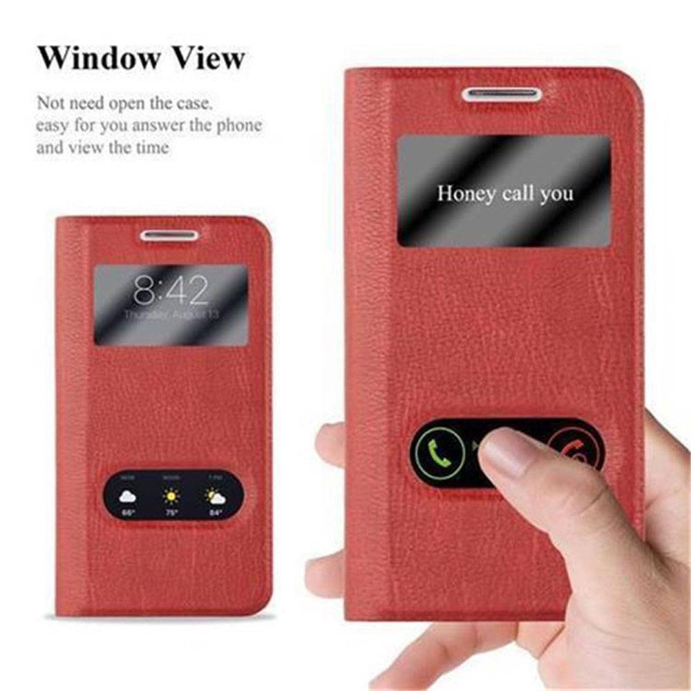 Cadorabo Schutzhülle für Samsung Galaxy S4 Hülle in Rot Handyhülle Book Case Cover Etui
