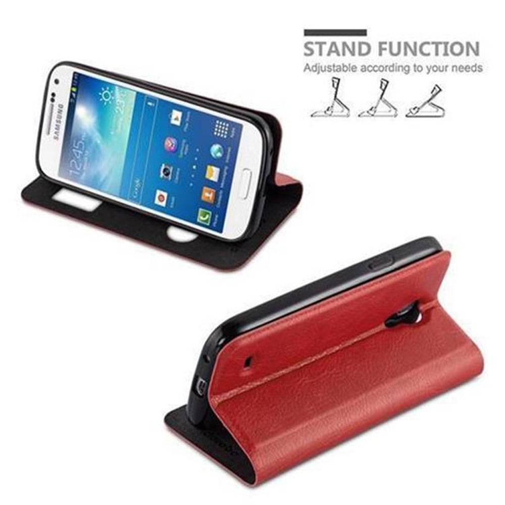 Cadorabo Schutzhülle für Samsung Galaxy S4 Hülle in Rot Handyhülle Book Case Cover Etui