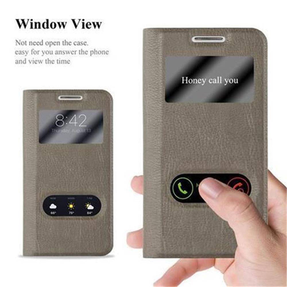 Cadorabo Schutzhülle für Samsung Galaxy S4 Hülle in Braun Handyhülle Book Case Cover Etui