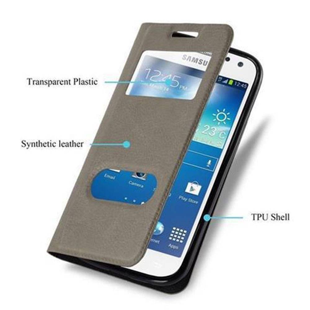 Cadorabo Schutzhülle für Samsung Galaxy S4 Hülle in Braun Handyhülle Book Case Cover Etui