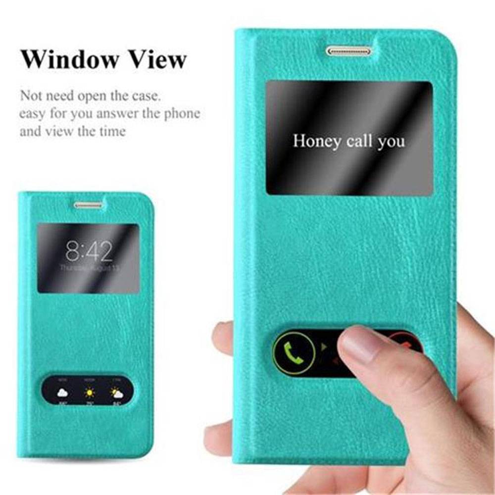 Cadorabo Schutzhülle für Samsung Galaxy S7 Hülle in Türkis Handyhülle Book Case Cover Etui