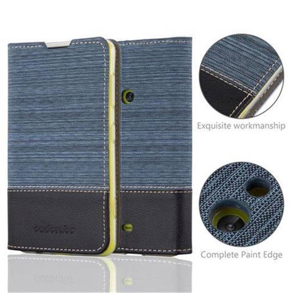 Cadorabo Hülle für Nokia Lumia 625 Schutzhülle in Blau Handy Hülle Etui Book Case Cover